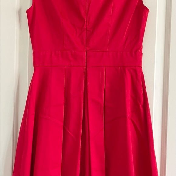 BIANCOGHIACCIO (NWT)Women’s Red Fit & Flare Abstract Button Italian Made Dress-M - Picture 3 of 7